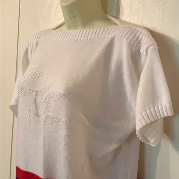 Vtg 80s Keneth Too short sleeved “birds” sweater - Picture 2 of 7
